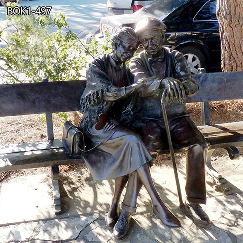 Bronze Elderly Couple Statue YouFine Sculpture