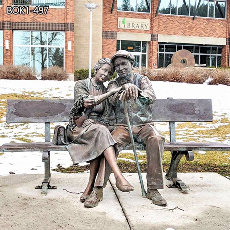 Bronze Elderly Couple Statue YouFine Sculpture