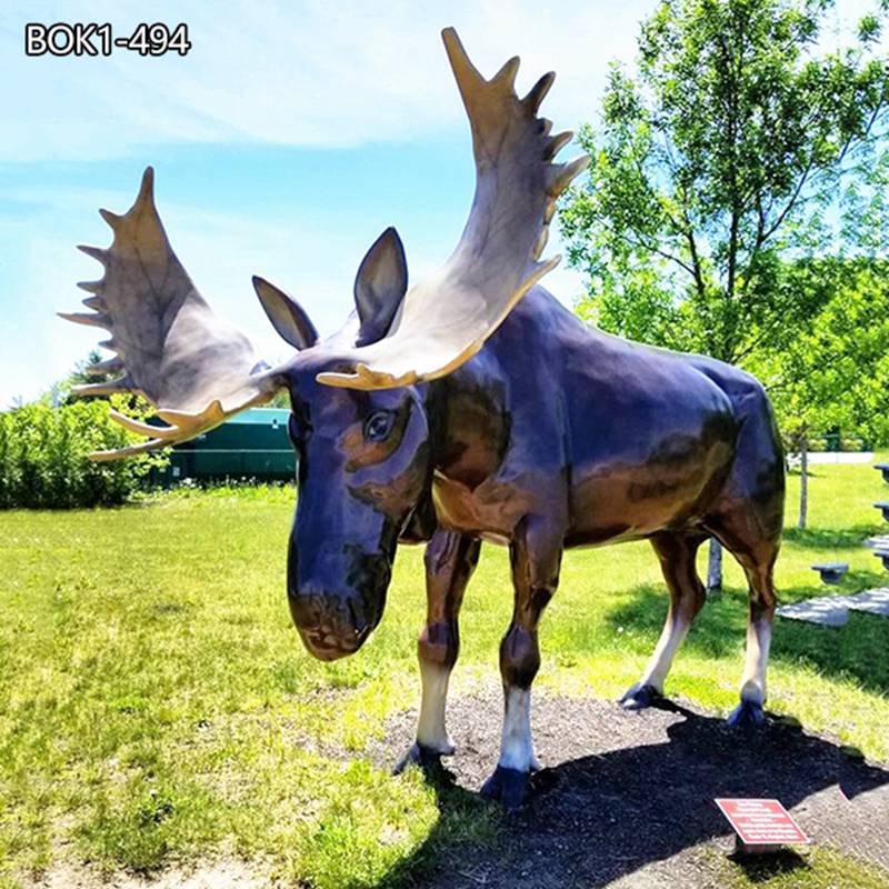 garden bronze moose
