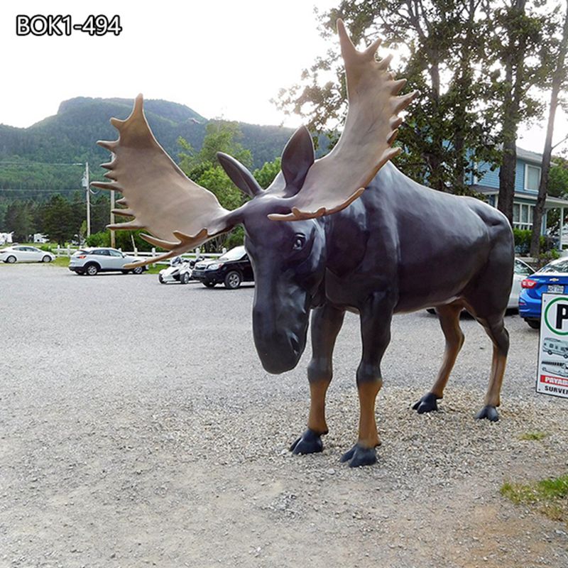 l orignal bronze moose statue