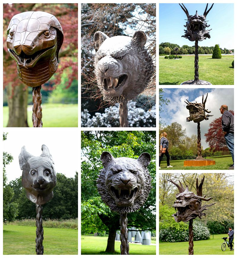 12 zodiac sculptures