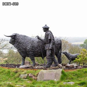 Bronze Lifesize Highland Cow Statue Outdoor Exquisite Rustic Charm Art