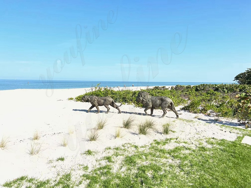 Wildlife Garden Bronze Lioness Statue for Sale BOK1-485 - Bronze Lion Statues - 3