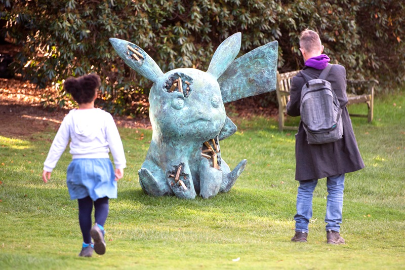 Life-size Bronze Pikachu Statue Daniel Arsham Pokemon Art - Bronze Garden Statue - 1