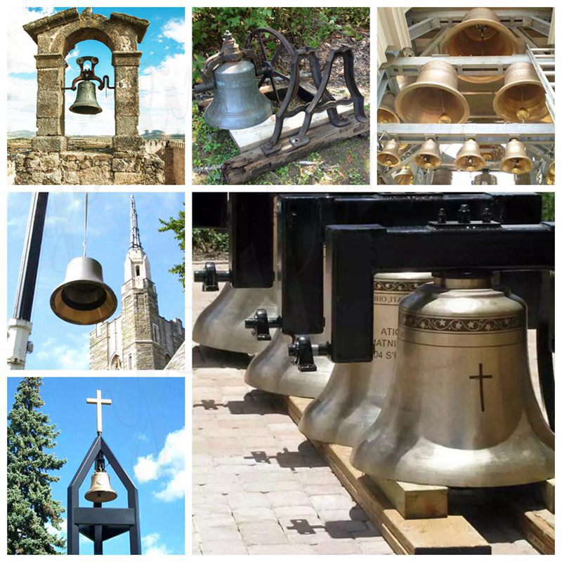 Customized Large Bronze Church Bell for Sale - Bronze Garden Statue - 8