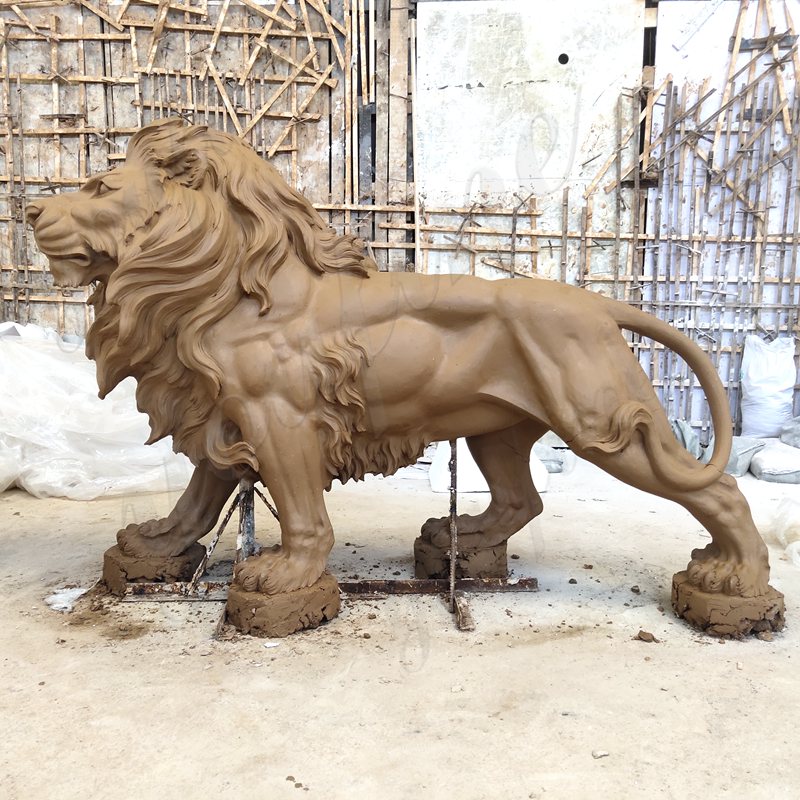 Large Bronze Wildcat Statue Outdoor Garden Decor on Sale BOKK-370 - University & School Sculpture - 8