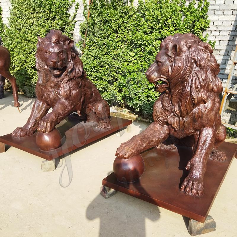 large bronze lion statues for sale