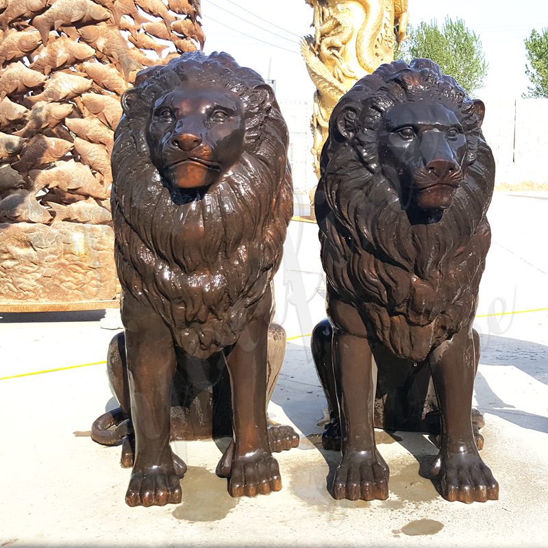 life size bronze lion statue