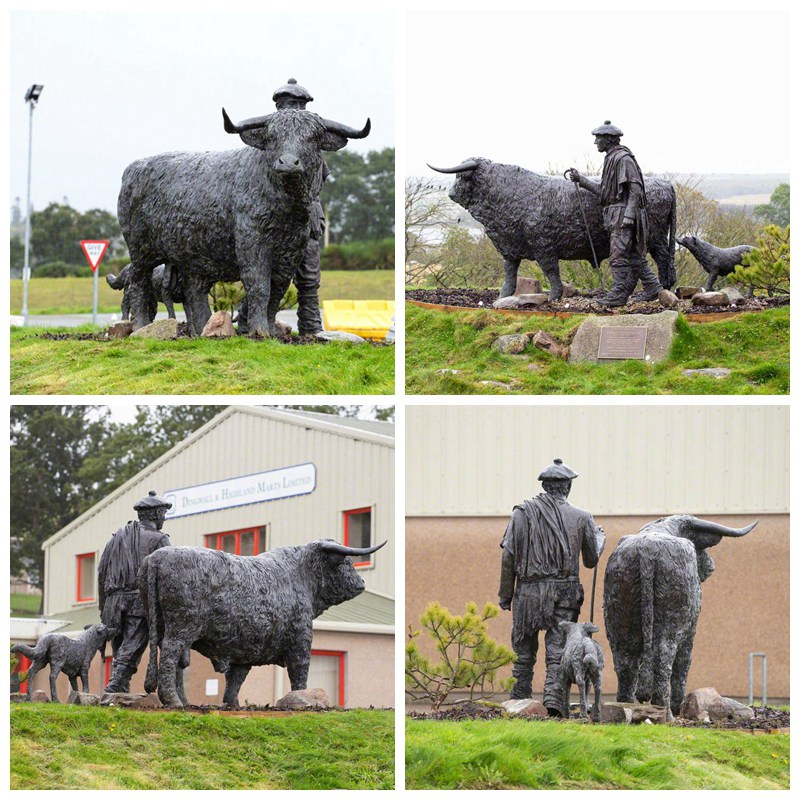 lifesize highland cow statue