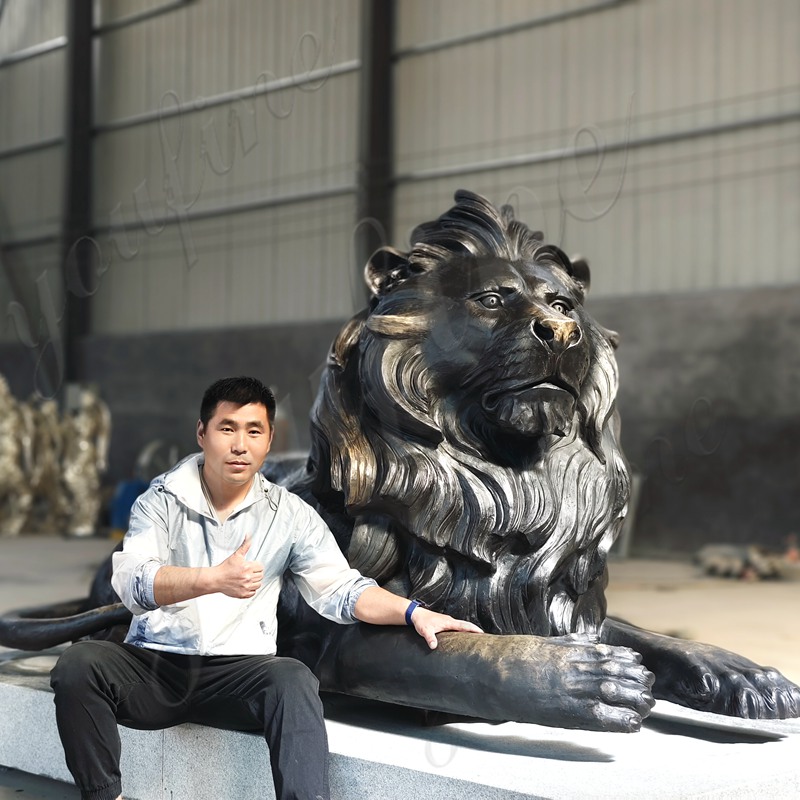 lifesize outdoor lion statues