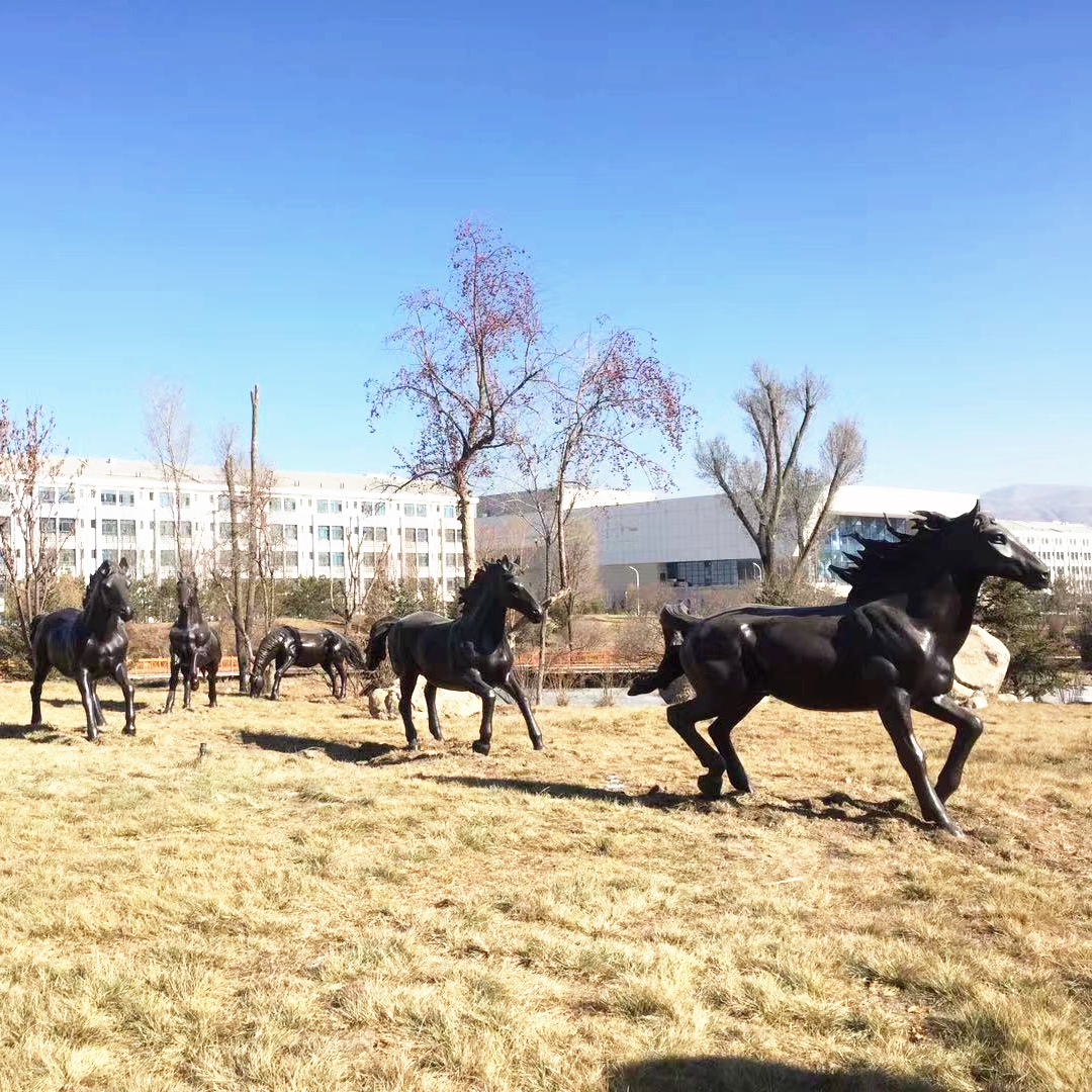 Bronze elk garden sculpture in luxury private villa courtyard