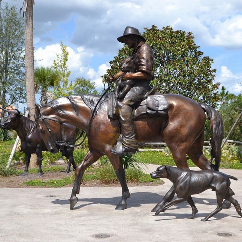 Life Size Bronze Cowboy Statue for Sale - Bronze Figure Sculpture - 5