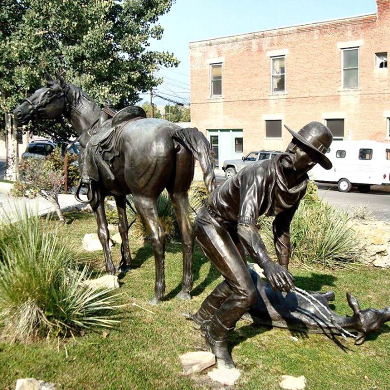 famous bronze figure cowboy statues