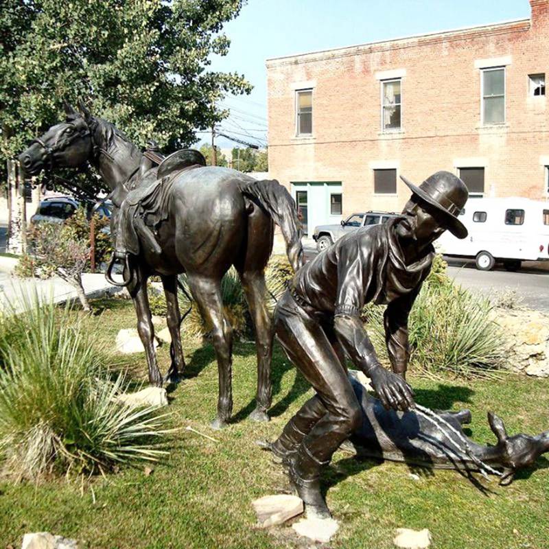 Life Size Bronze Cowboy Statue for Sale - Bronze Figure Sculpture - 3