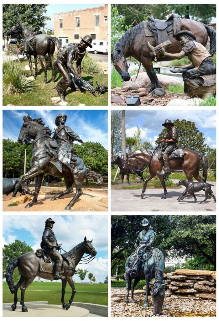 Life Size Bronze Cowboy Statue for Sale - Bronze Figure Sculpture - 8