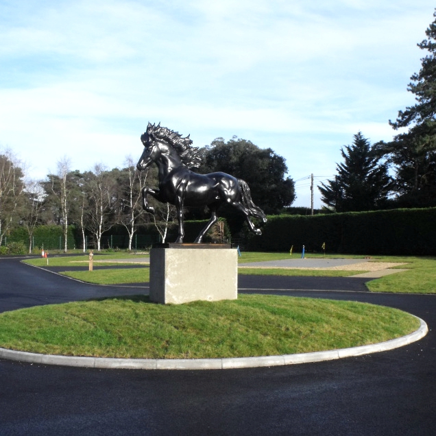 public park horse statue