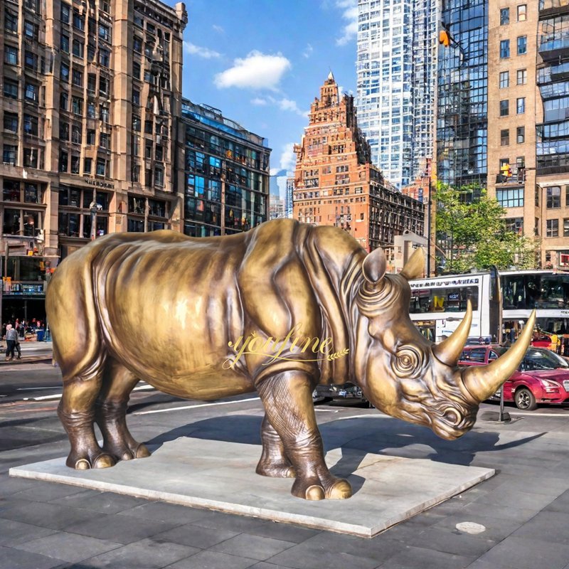 rhino statues