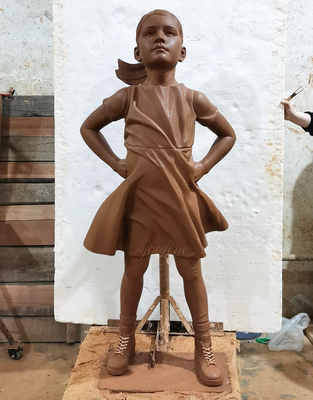 Clay Model of Fearless Girl sculpture