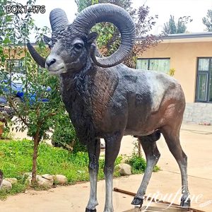 Wildlife Large Bronze Ram Animal School Mascot Statue