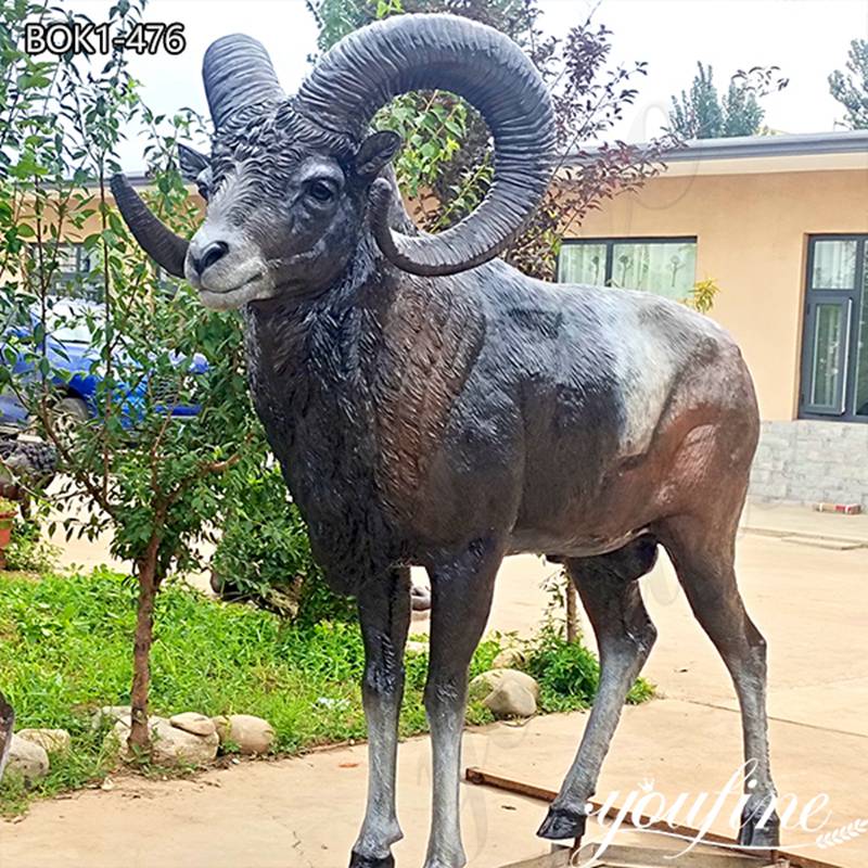 Bronze Ram Animal School Mascot