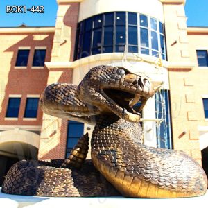 Large Bronze Wildlife Snake Statue School Mascots Institutions Reptile Art