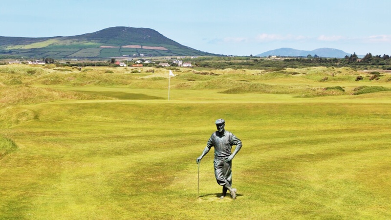 Bronze golf statues for outside