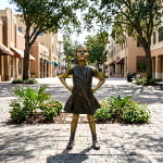 Commercial Landscape Fearless Girl Statue Replica