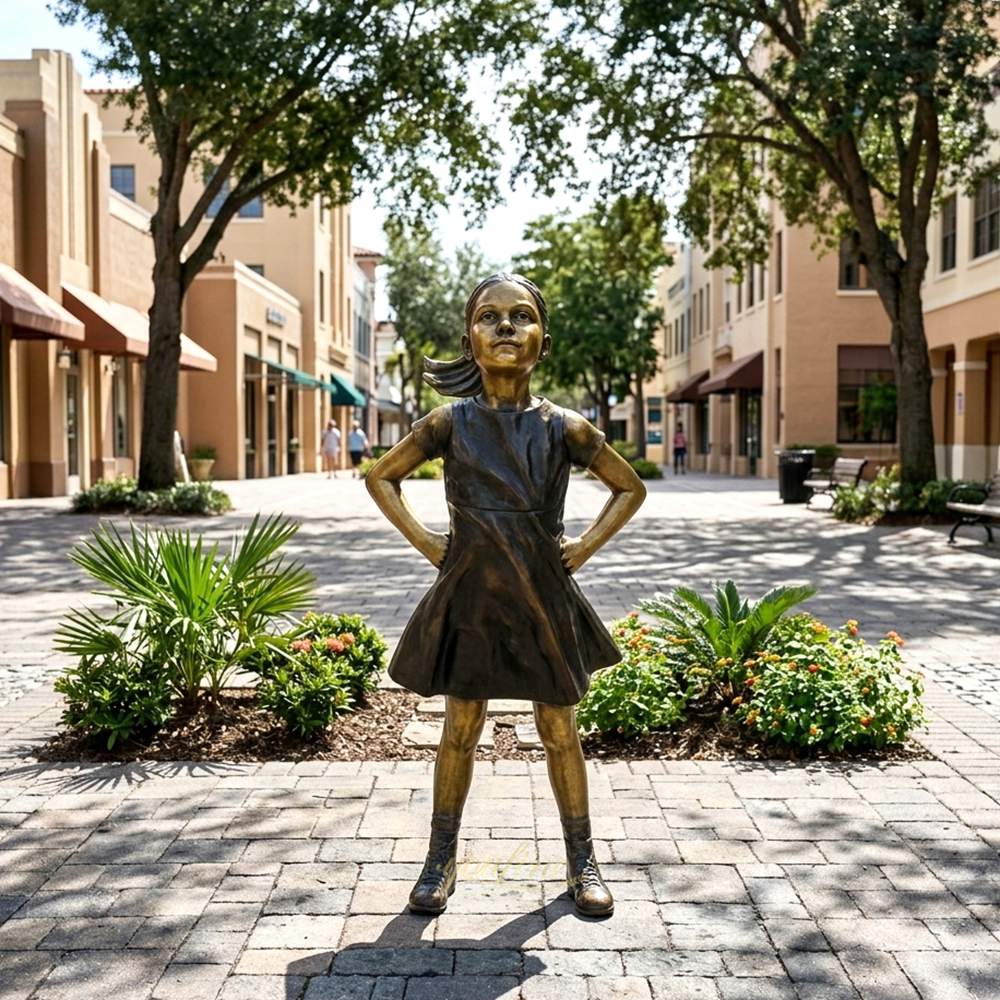 Commercial Landscape Fearless Girl Statue Replica