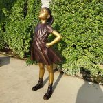Custom Patina Finish Fearless Girl Bronze Statue