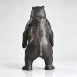 Dark Bronze Standing Grizzly Bear