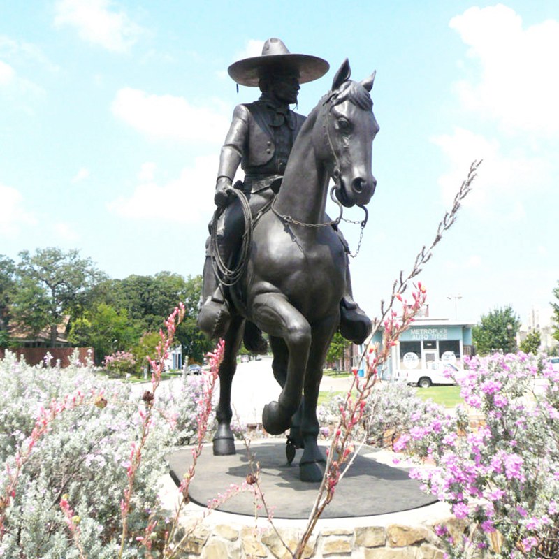 Equestrian bronze horse sculptures