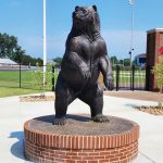 Grizzly Bear Mascot Statue Installed at School