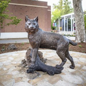 Large Bronze Wildcat Statue Outdoor Garden Decor on Sale BOKK-370