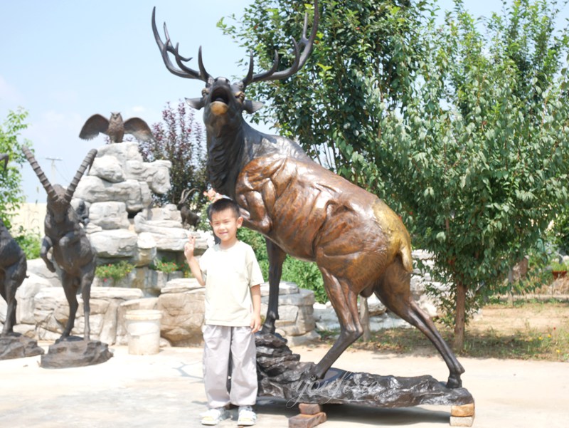 Lifesize Bronze elk Sculpture