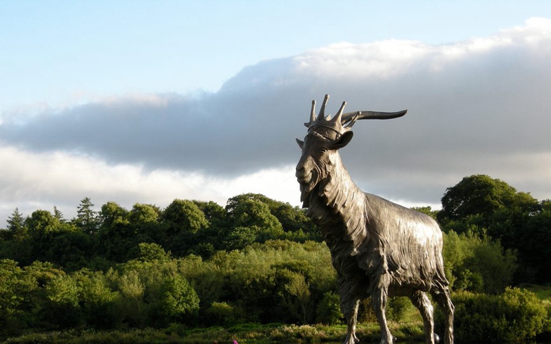 Wildlife Goat Sculpture
