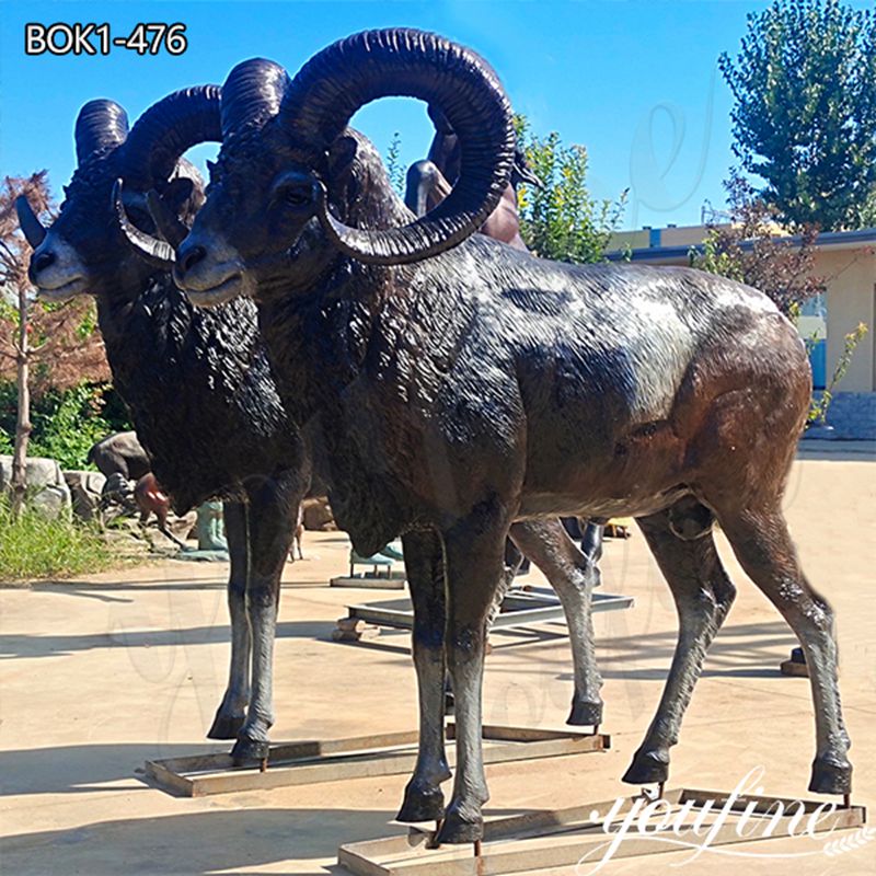 Wildlife Large Bronze Ram Animal