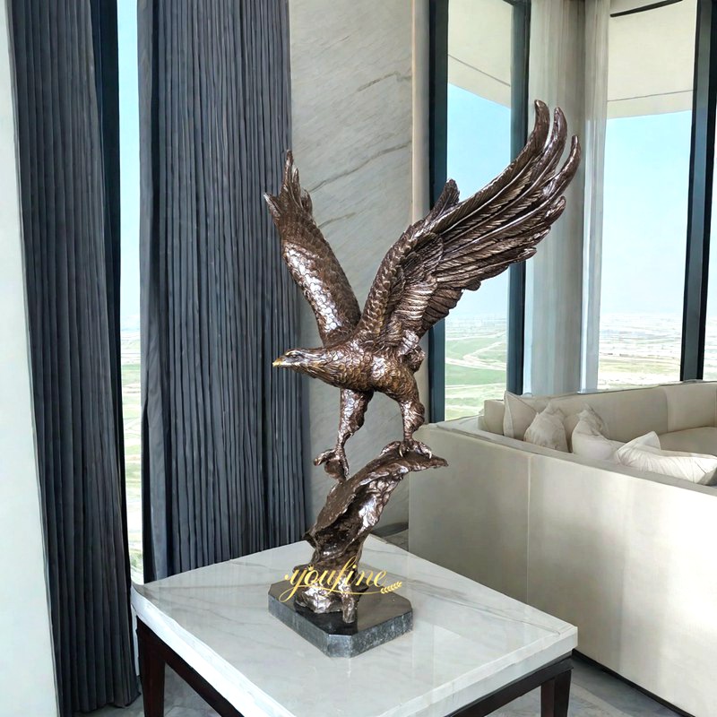 antique bronze eagle statue art