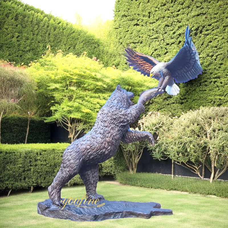 bear and eagle statue