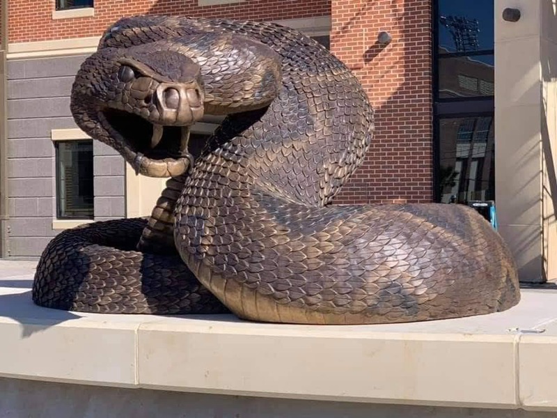 Large Bronze Wildlife Snake Statue School Mascots Institutions Reptile Art - Bronze Wildlife Sculpture - 5