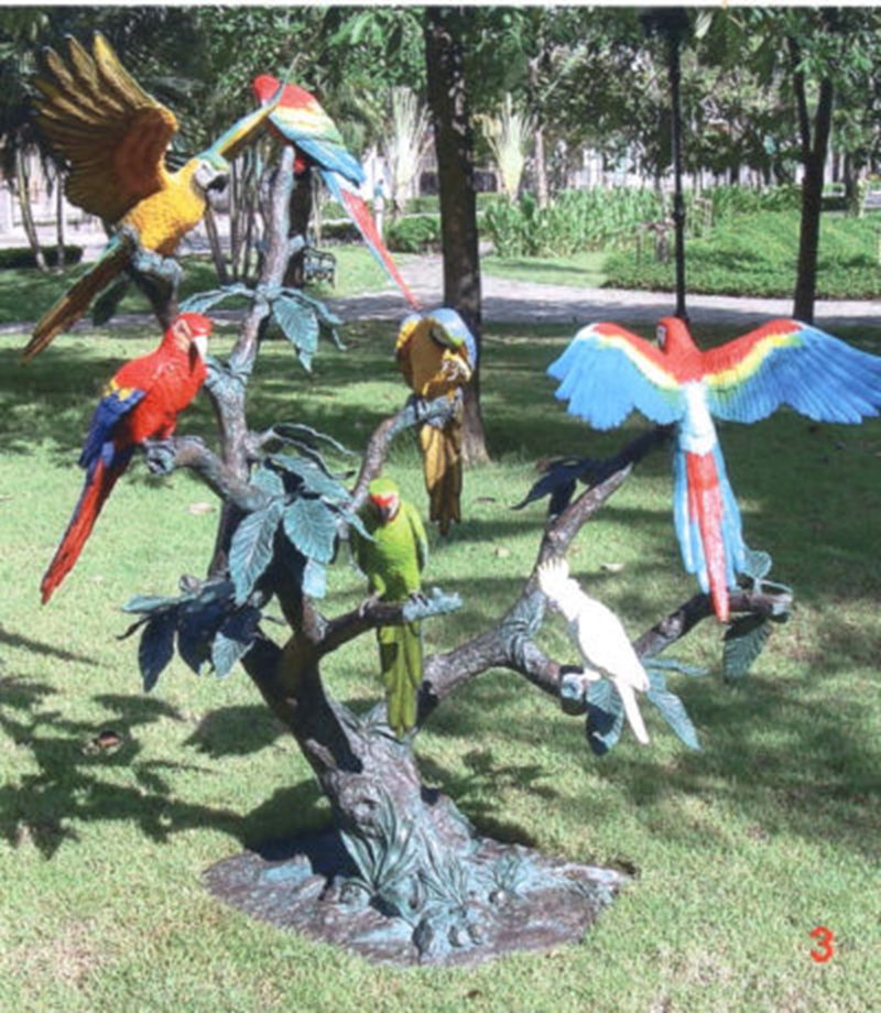 bronze parrot statue for sale