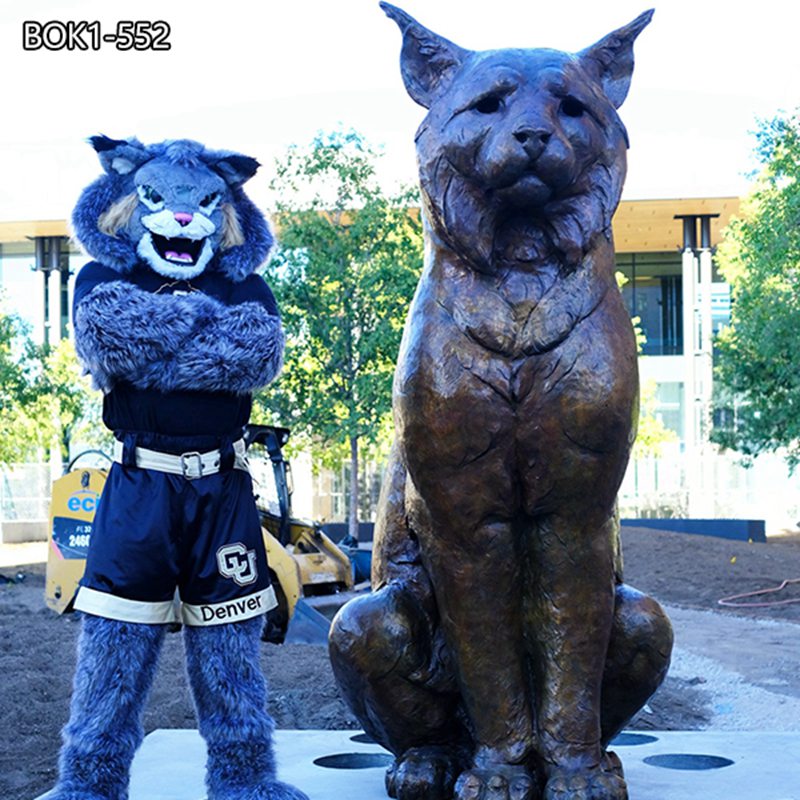 large animal lynx statues