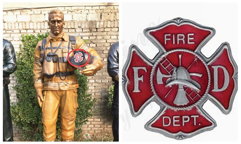 Custom Life Size Bronze Officer Firefighter EMS Statues from Factory Supply BOKK-821 - Bronze Figure Sculpture - 6