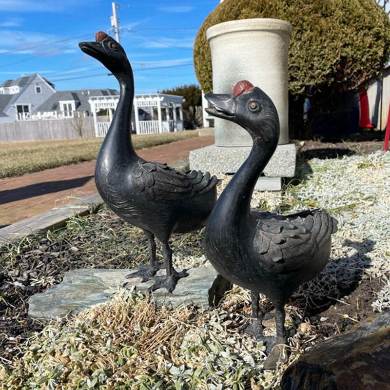 Antique Lifesize Bronze Goose Statue for Sale BOK1-539 - Other Animal sculptures - 3