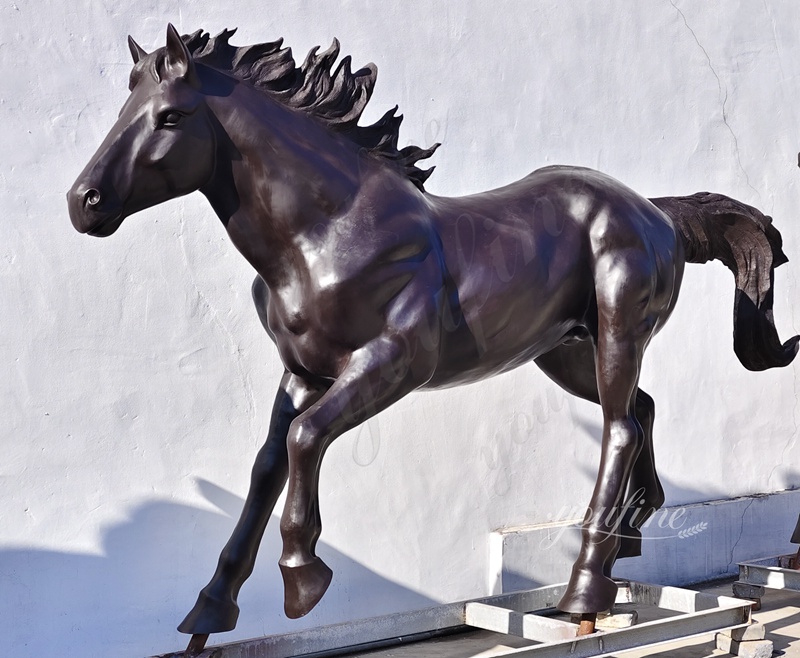 Two Bronze Lifesize Running Horse Statue BOK1-137 - Bronze Horse Statues - 8