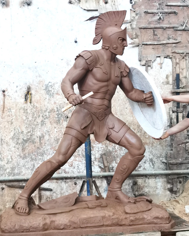 Life-Size Bronze Spartan Soldier Statue BOKK-924 - Spartan Statue - 4