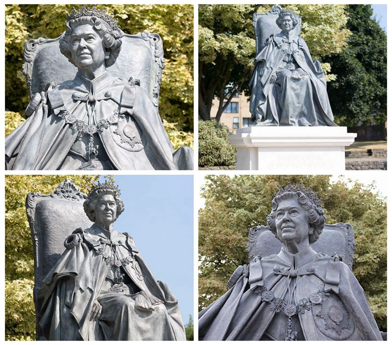 Western Bronze Statue of Queen Elizabeth II Famous Figure Replica  - Bronze Famous Sculpture - 2