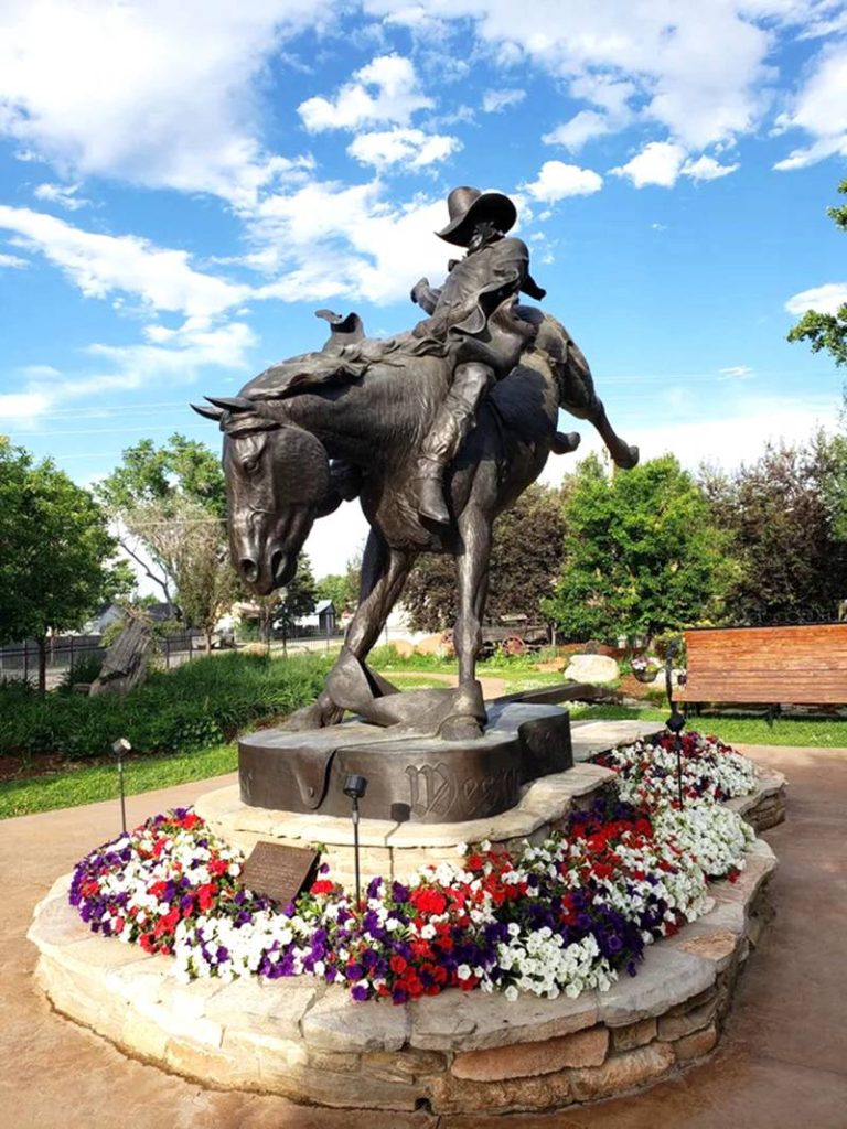 Outdoor Western Bronze Horse Chris Ledoux Equestrian Sculptures for Sale - Bronze Horse Statues - 1