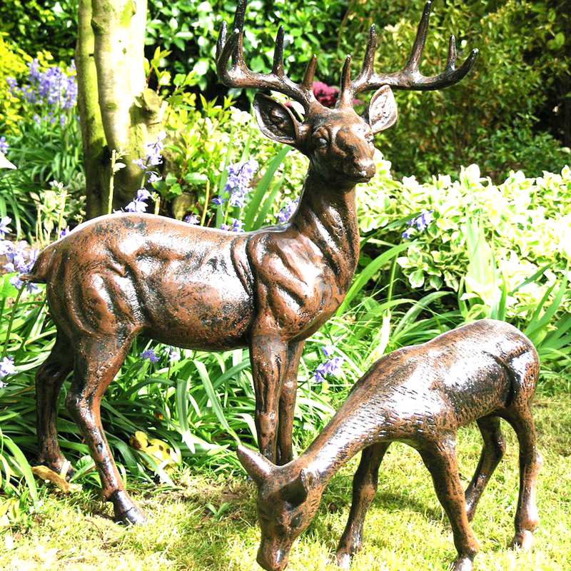  Life Size Bronze Deer Statues -  - 19