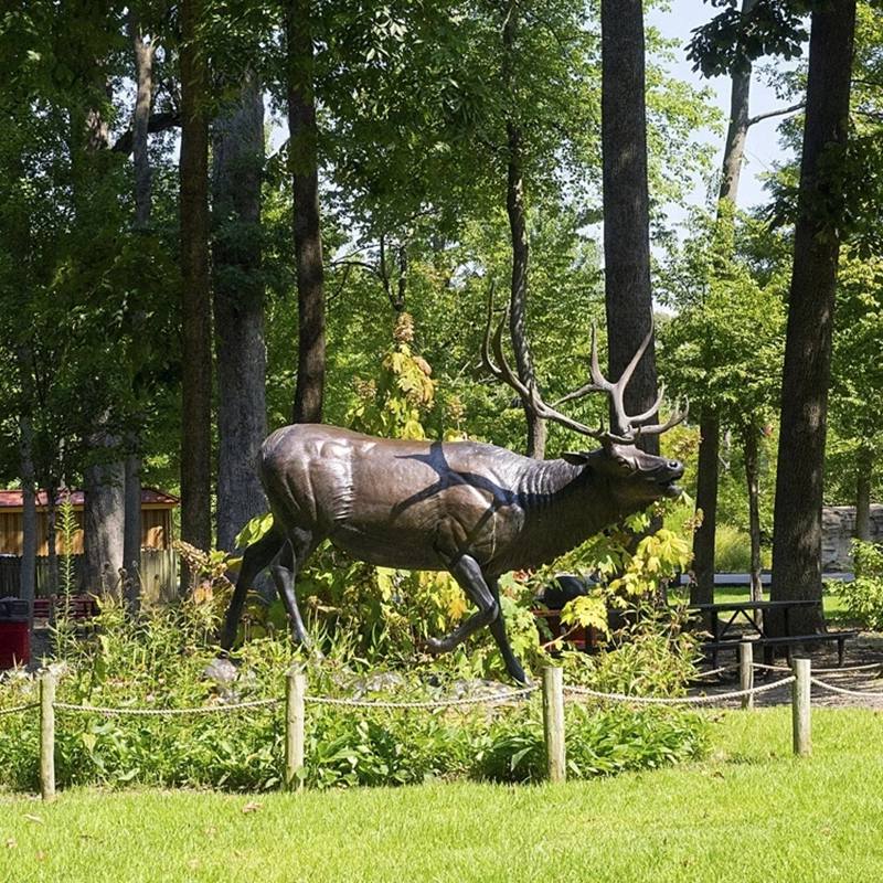  Life Size Bronze Deer Statues -  - 11