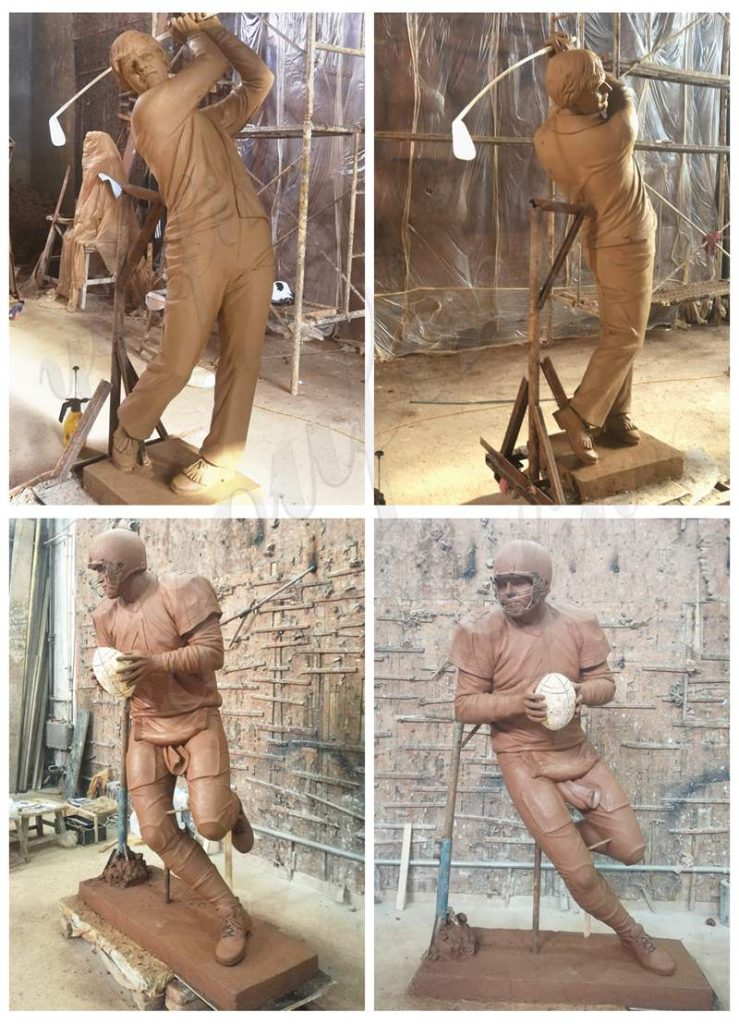 Bronze Football Player Barry Sanders Statue Factory Supply - Casting Bronze Sports Statues - 8